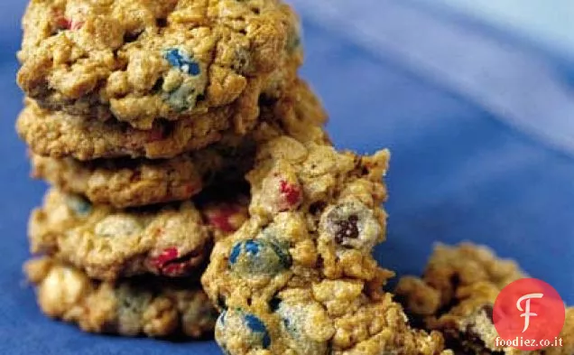 Biscotti gommosi rossi, bianchi e blu