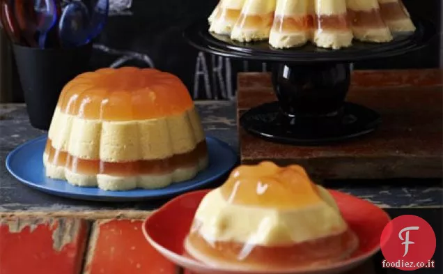 Gelatina di rabarbaro e crema pasticcera