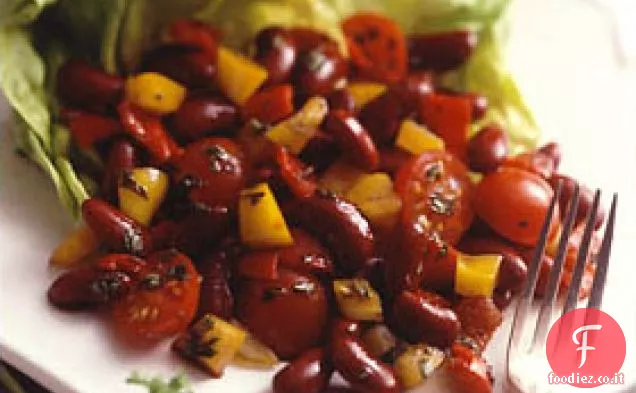 Insalata di fagioli balsamici al peperone dolce