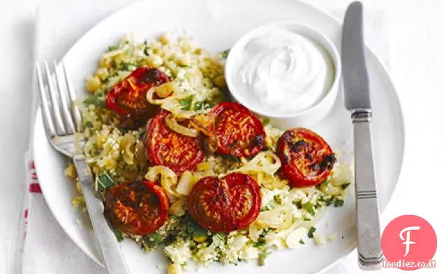 Harissa pomodori arrostiti con couscous