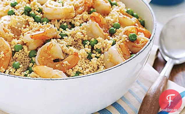 Couscous integrale con gamberetti
