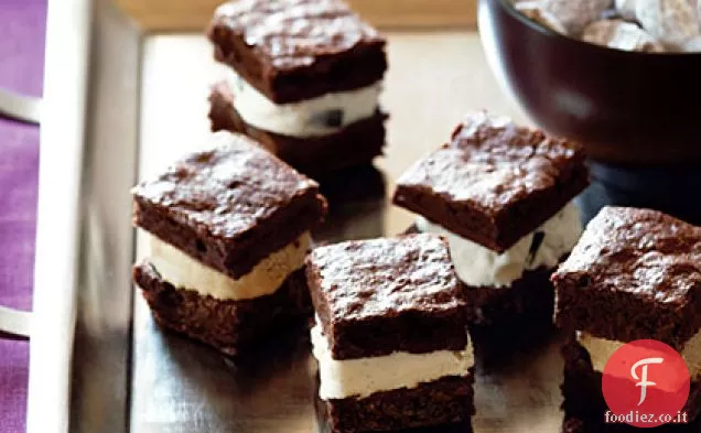 Mini-wiches di gelato Brownie