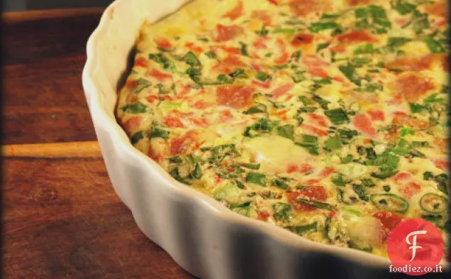 Pancetta, Peperoncino Arrosto, Frittata di Cipolla