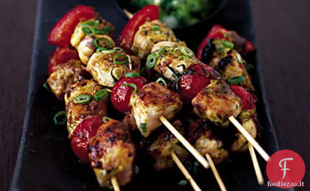 Spiedini di pollo piccanti