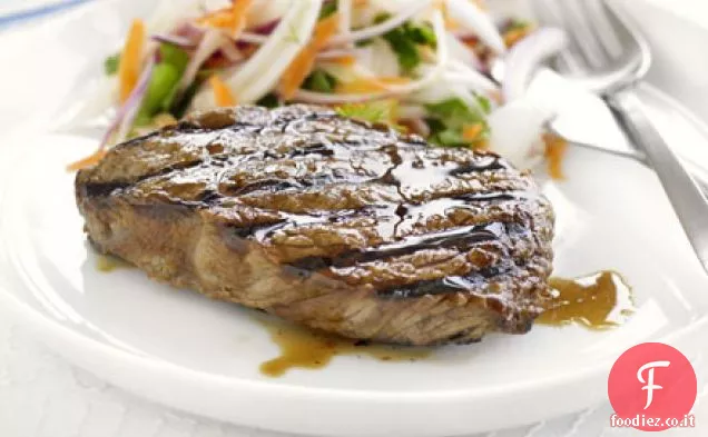 Bistecca di teriyaki con slaw di finocchio