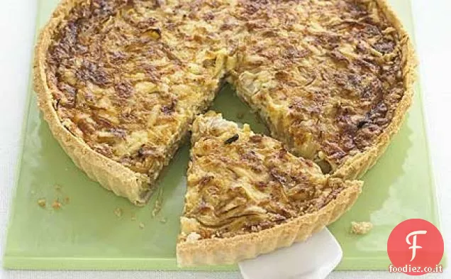Cipolla appiccicosa & cheddar quiche