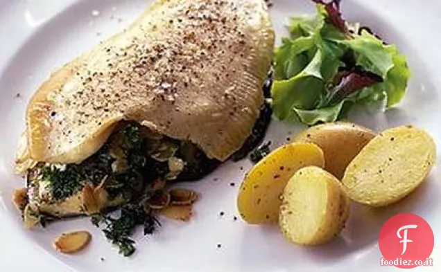 Pacchi di platessa di mandorle erbacee