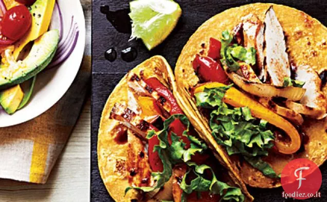 Tacos di pollo all'aglio