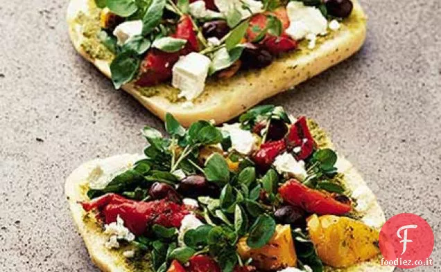 Pizza al formaggio di capra no-cook