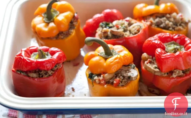 Peperoni arrostiti ripieni di Quinoa