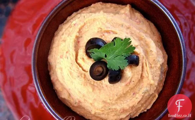 Hummus al pepe rosso arrosto