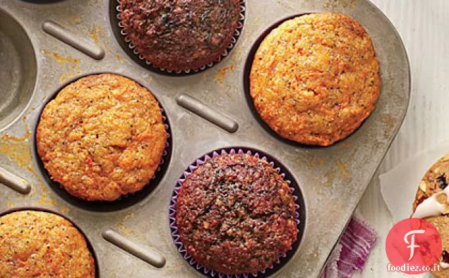 Muffin di semi di carota e papavero