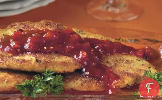 Pollo Pané con salsa di Peperone Rosso Dolce 'n' piccante