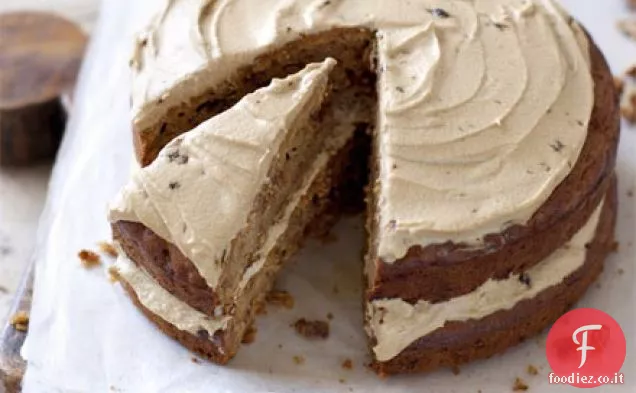 Torta di mele e noci con glassa di melassa