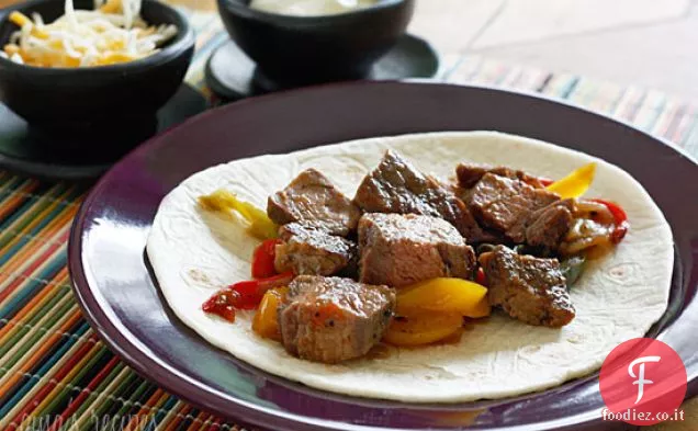 Fajitas di bistecca alla griglia