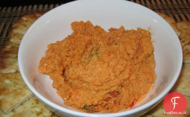 Hummus al pepe rosso arrosto