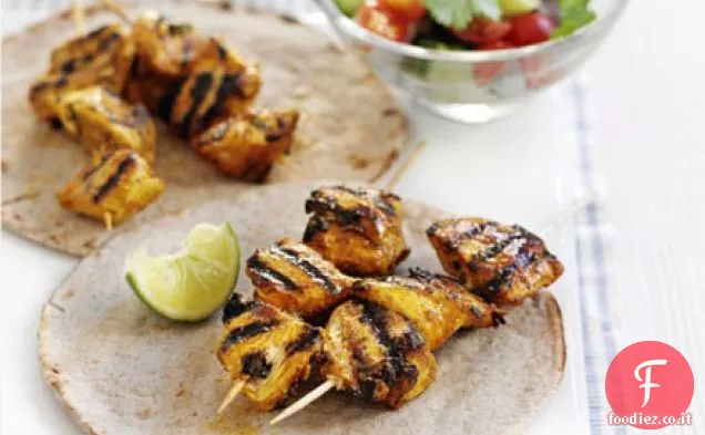 Spiedini di pollo masala