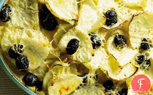 Gratin di finocchio e olive nere