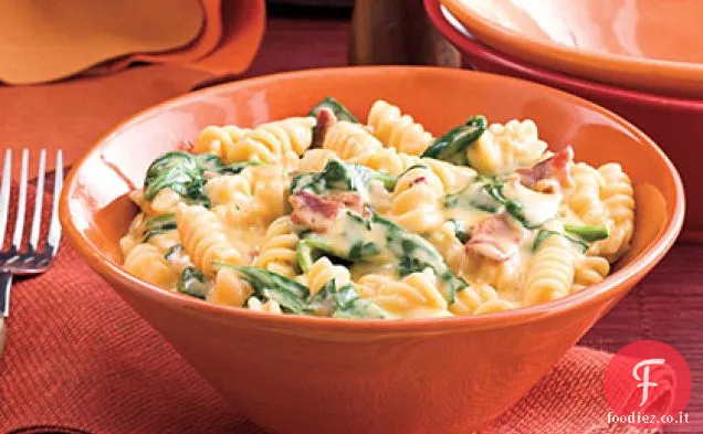 Spinaci-Pancetta Mac e formaggio