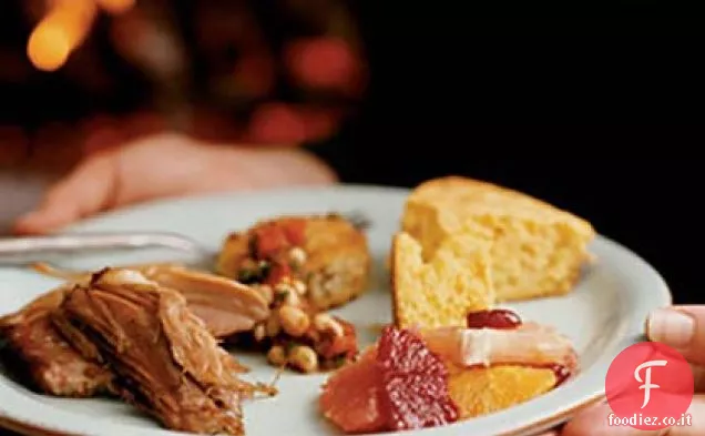 Lento arrosto di maiale tirato