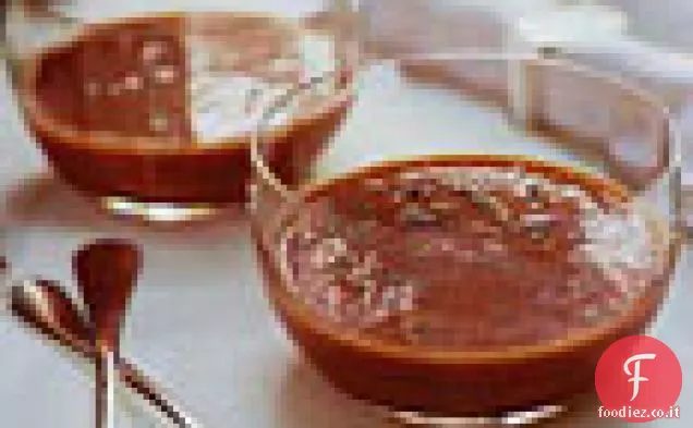 Zuppa di pomodoro arrosto e pepe rosso con menta fredda