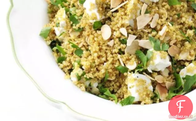 Quinoa speziata con mandorle e feta