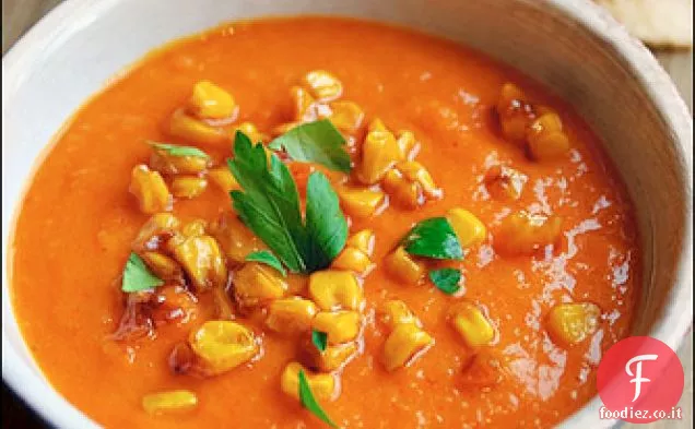 Zuppa di peperoni di patate dolci