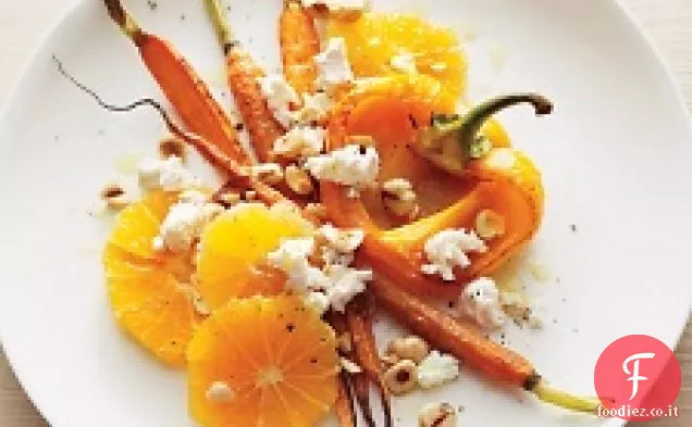 Peperoni Arrostiti e Carote Con Arancia e Nocciole