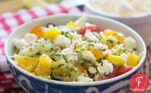 Insalata di zucchine Feta tritata