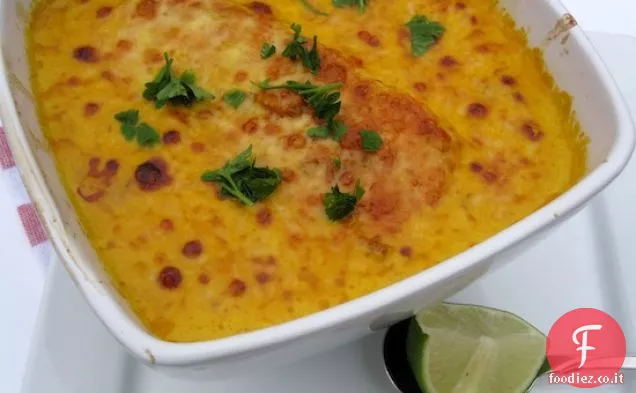 Cazuela de Pescado al Coco Gratinada (Casseruola di pesce e cocco al gratin)