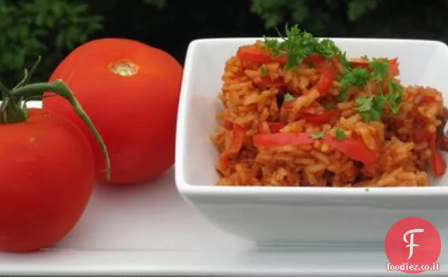 Riso al pomodoro e peperoncino (Arroz con Tomate y Pimentón)