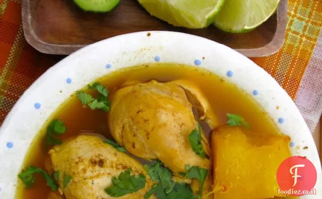 Hervido Llanero de Pollo (Zuppa di pollo colombiana di Los Llanos)