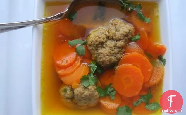 Zuppa di carote e polpette (Sopa de Zanahoria y Albondigas)