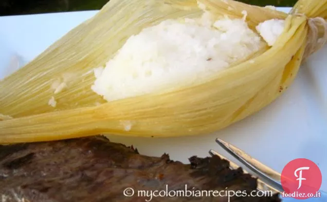 Bollo Limpio (Involtini di mais Hominy bollito)