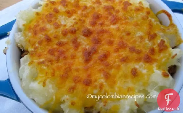 Pastel de Yuca con carne (casseruola di manioca e manzo)