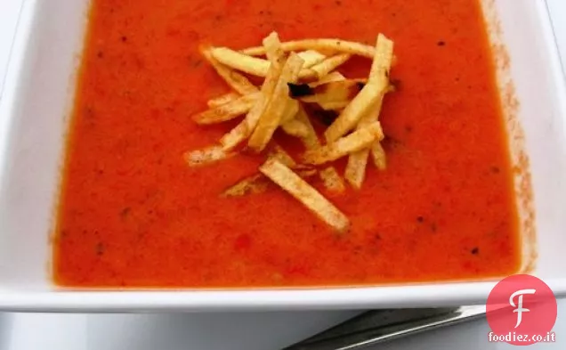 Zuppa di pomodoro e pepe arrosto (Sopa de Tomate y Pimentón)