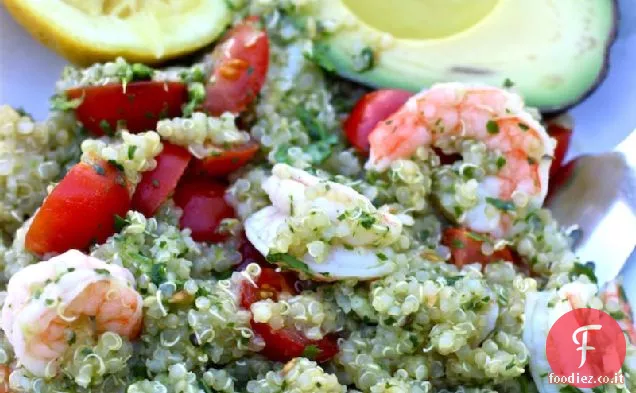 Insalata di Quinoa, gamberetti e Chimichurri