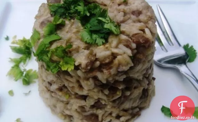 Riso con Cocco e Lenticchie (Arroz con Coco y Lentejas)