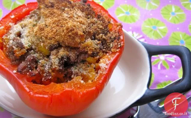 Pimentones Rellenos (Peperoni ripieni alla colombiana)