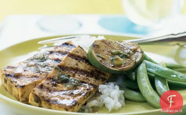 Bistecche di tofu alla griglia di zenzero e sesamo