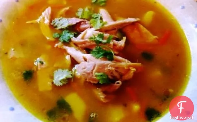 Zuppa di piselli e pollo