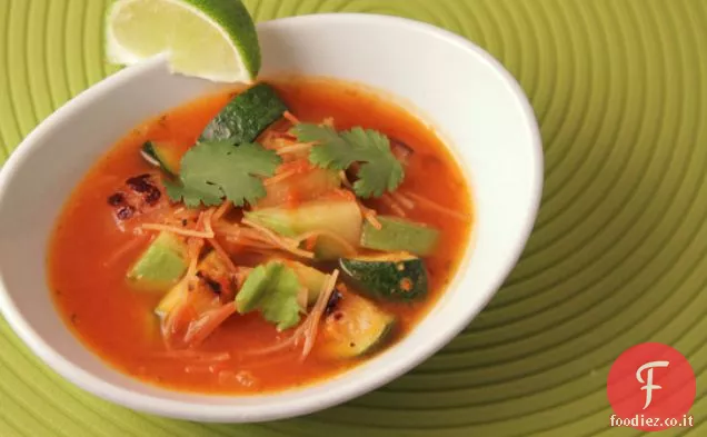 Pomodoro Arrosto - zuppa di verdure con pasta dorata