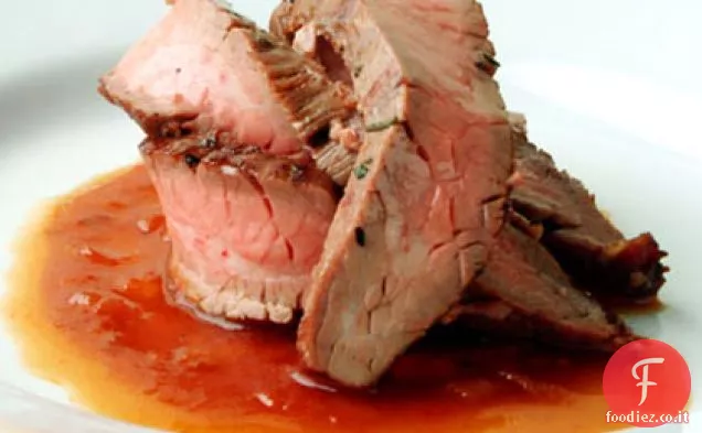 Bistecca alla griglia con salsa barbecue Bourbon