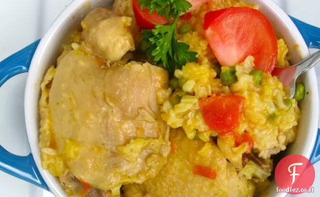 Arroz Tapado (Riso con pollo e maiale)