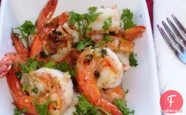GAMBERETTI IN SALSA DI AGLIO (CAMARONES AL AJILLO)