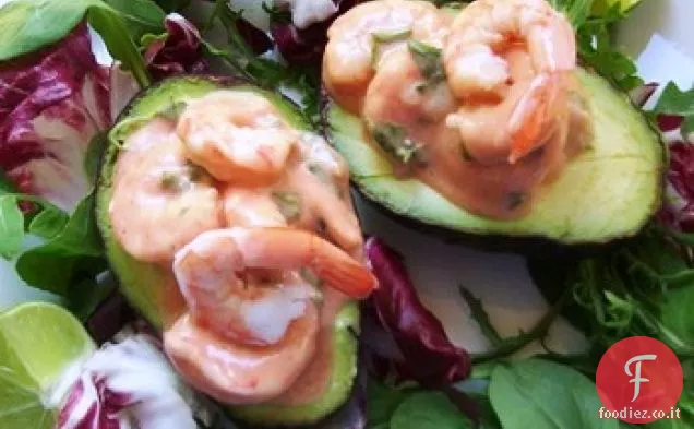 Avocado ripieno di gamberetti (Aguacates Rellenos de Camarones)