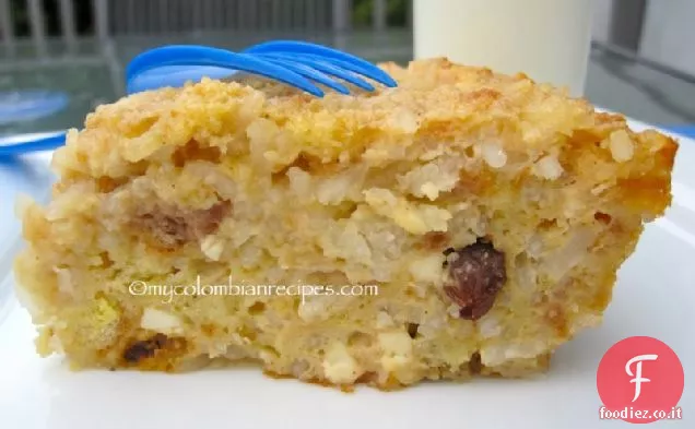 Torta de Pastores (formaggio colombiano e budino di riso)