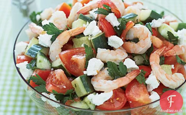 Insalata greca con gamberetti