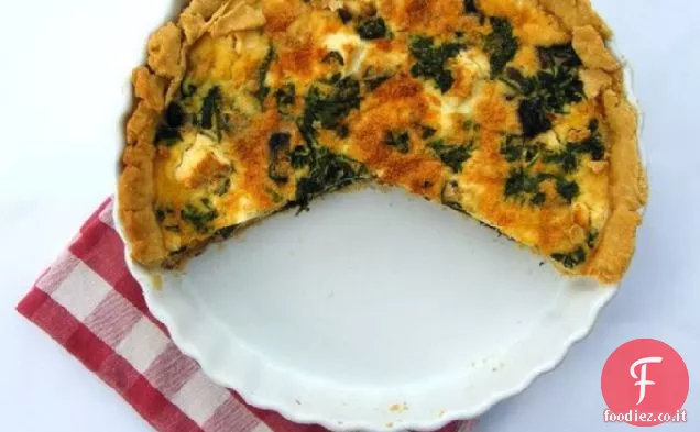 Quiche di funghi, spinaci e Feta