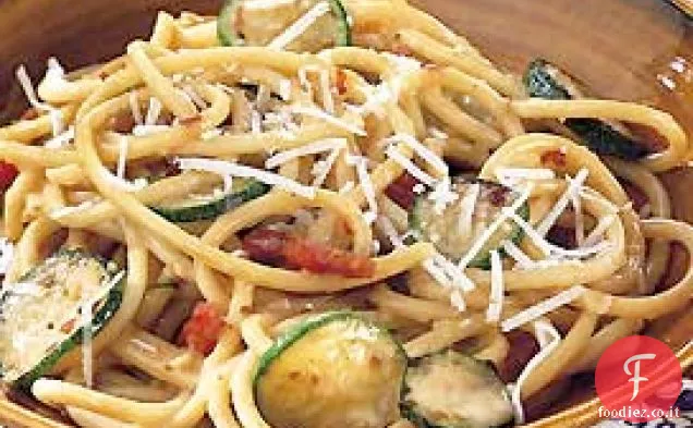 Bucatini alla Carbonara con Zucchine